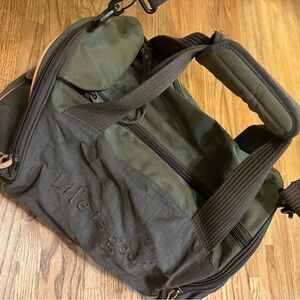 Life is Good green duffle bag.